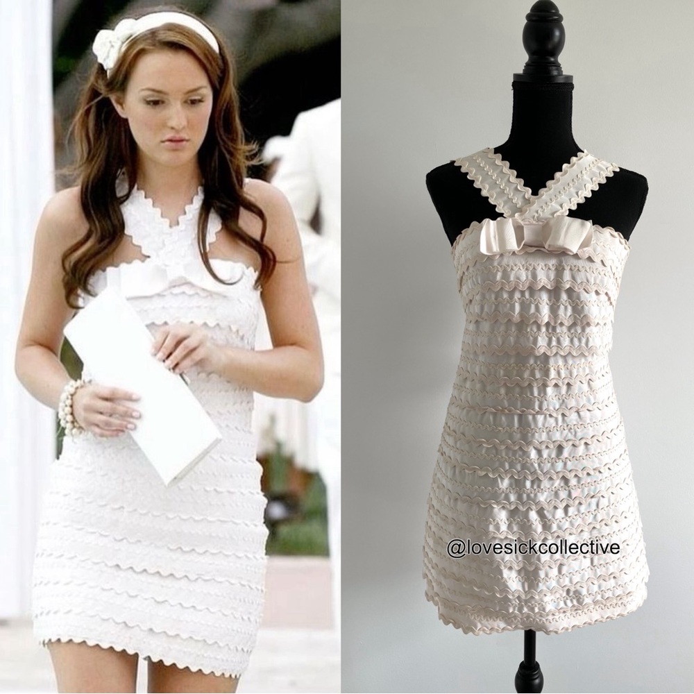 EXTREMELY RARE ASO Blair Waldorf Gossip Girl Marc Jacob Joelle Scallop Bow Dress